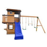 Darlington Play Centre Swing Set with Blue Slide - Lifespan Kids - OUT OF STOCK eta mid - late April (preorder available now)