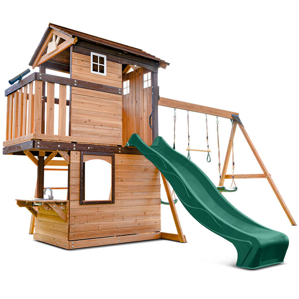 Darlington Play Centre Swing Set with Green Slide - Lifespan Kids - OUT OF STOCK eta mid-late April (preorder available now)