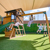 Darlington Play Centre Swing Set with Green Slide - Lifespan Kids - OUT OF STOCK eta mid-late April (preorder available now)