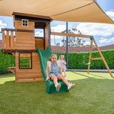 Darlington Play Centre Swing Set with Green Slide - Lifespan Kids - OUT OF STOCK eta mid-late April (preorder available now)