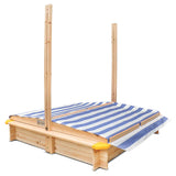 Joey Wooden Sandpit with Blue Shade Canopy - Lifespan Kids
