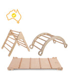 Lifespan Kids Climbing Frame Pikler Climbing Package (Slide, Arch & Triangle) - Lifespan Kids 9347166076441 LKIP-PIKSAT-SET Happy Active Kids Australia