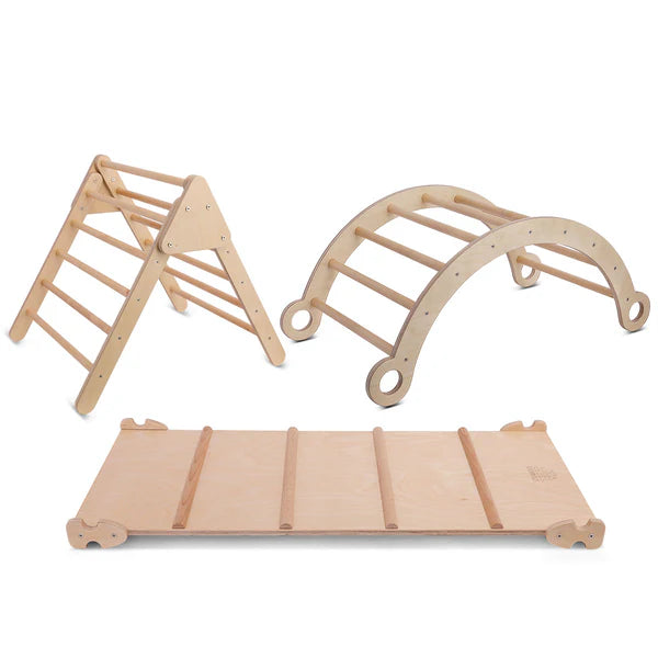 Lifespan Kids Climbing Frame Pikler Climbing Package (Slide, Arch & Triangle) - Lifespan Kids 9347166076441 LKIP-PIKSAT-SET Happy Active Kids Australia