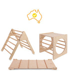 Lifespan Kids Climbing Frame Pikler Climbing Package (Slide, Cube & Triangle) - Lifespan Kids 9347166076458 LKIP-PIKSCT-SET Happy Active Kids Australia