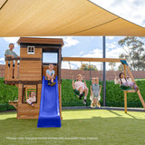 Lifespan Kids Play Centres Darlington Play Centre Swing Set with Blue Slide - Lifespan Kids 9347166078599 LKPC-DARL-BLU Darlington Play Centre Swing Set with Blue Slide - Lifespan Kids Happy Active Kids Australia