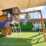 Lifespan Kids Play Centres Darlington Play Centre Swing Set with Blue Slide - Lifespan Kids 9347166078599 LKPC-DARL-BLU Darlington Play Centre Swing Set with Blue Slide - Lifespan Kids Happy Active Kids Australia