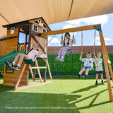 Lifespan Kids Play Centres Darlington Play Centre Swing Set with Green Slide - Lifespan Kids 9347166078384 LKPC-DARL-GRN Darlington Play Centre Swing Set with Green Slide - Lifespan Kids Happy Active Kids Australia