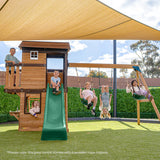 Lifespan Kids Play Centres Darlington Play Centre Swing Set with Green Slide - Lifespan Kids 9347166078384 LKPC-DARL-GRN Darlington Play Centre Swing Set with Green Slide - Lifespan Kids Happy Active Kids Australia