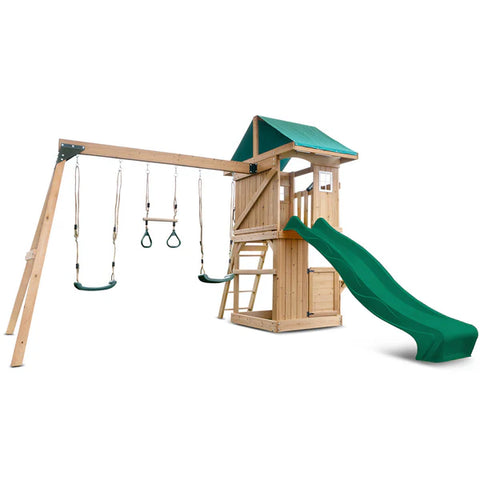 Lifespan Kids Play Centres Montrose Play Centre Set with 2.2m Green Slide - Lifespan Kids 9347166078391 LKPC-MONT-GRN Happy Active Kids Australia