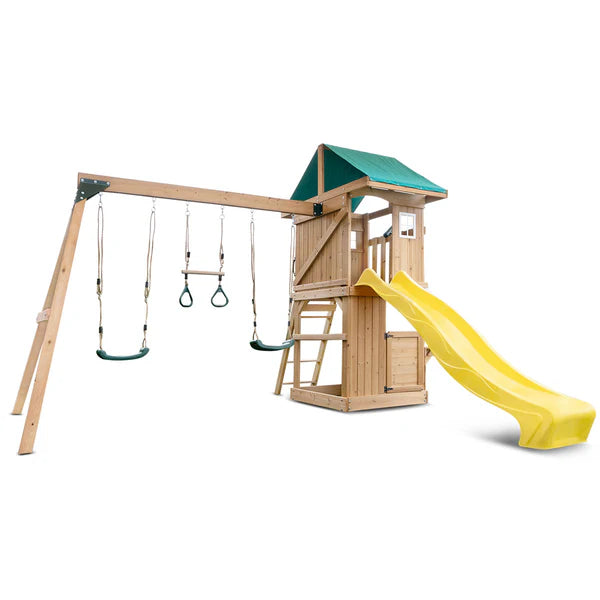 Lifespan Kids Play Centres Montrose Play Centre Set with 2.2m Yellow Slide - Lifespan Kids 9347166078520 LKPC-MONT-YEL Happy Active Kids Australia