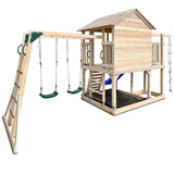 Lifespan Kids Play Houses Kingston Cubby House with Monkey Bars, Swings and Blue Slide - Lifespan Kids - OUT OF STOCK eta end Sept (preorder available now) 9347166078209 LKCH-KING-BLU Kingston Cubby House with Monkey Bars, Swings and Blue Slide  Happy Active Kids Australia