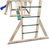 Lifespan Kids Play Houses Kingston Cubby House with Monkey Bars, Swings and Blue Slide - Lifespan Kids - OUT OF STOCK eta end Sept (preorder available now) 9347166078209 LKCH-KING-BLU Kingston Cubby House with Monkey Bars, Swings and Blue Slide  Happy Active Kids Australia