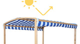 Lifespan Kids Sandpits Playfort 2 Wooden Sandpit with Blue Sun Canopy - Lifespan Kids 9347166072979 LKSP-PLAYF Buy online: Playfort 2 Wooden Sandpit with Blue Sun Canopy  Happy Active Kids Australia