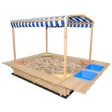 Lifespan Kids Sandpits Playfort 2 Wooden Sandpit with Blue Sun Canopy - Lifespan Kids 9347166072979 LKSP-PLAYF Buy online: Playfort 2 Wooden Sandpit with Blue Sun Canopy  Happy Active Kids Australia