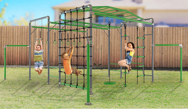 Junior Jungle Kakadu Monkey Bars with Swing Sets and Ropes - Lifespan ...