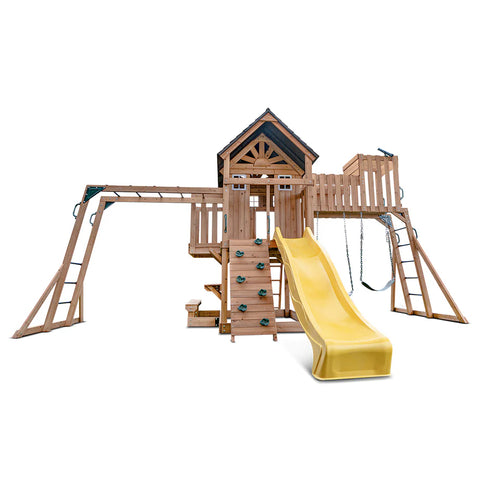 Lifespan Kids Swing Sets & Playsets Kensington Play Centre Set with Yellow Slide - Lifespan Kids 9347166078506 LKPC-KENS-YEL Buy online: Kensington Centre Set with Yellow Slide - Lifespan Kids Happy Active Kids Australia