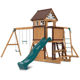 Lifespan Kids Swing Sets & Playsets Meer Brook Play Centre with Green Slide - Lifespan Kids 9347166078360 LKPC-MEERB-GRN Buy online: Meer Brook Play Centre with Green Slide - Lifespan Kids Happy Active Kids Australia