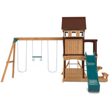 Lifespan Kids Swing Sets & Playsets Meer Brook Play Centre with Green Slide - Lifespan Kids 9347166078360 LKPC-MEERB-GRN Buy online: Meer Brook Play Centre with Green Slide - Lifespan Kids Happy Active Kids Australia