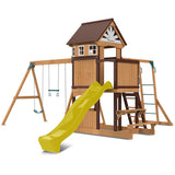 Lifespan Kids Swing Sets & Playsets Meer Brook Play Centre with Yellow Slide - Lifespan Kids 9347166078490 LKPC-MEERB-YEL Buy online: Meer Brook Play Centre with Yellow Slide - Lifespan Kids Happy Active Kids Australia