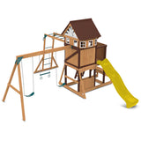 Lifespan Kids Swing Sets & Playsets Meer Brook Play Centre with Yellow Slide - Lifespan Kids 9347166078490 LKPC-MEERB-YEL Buy online: Meer Brook Play Centre with Yellow Slide - Lifespan Kids Happy Active Kids Australia