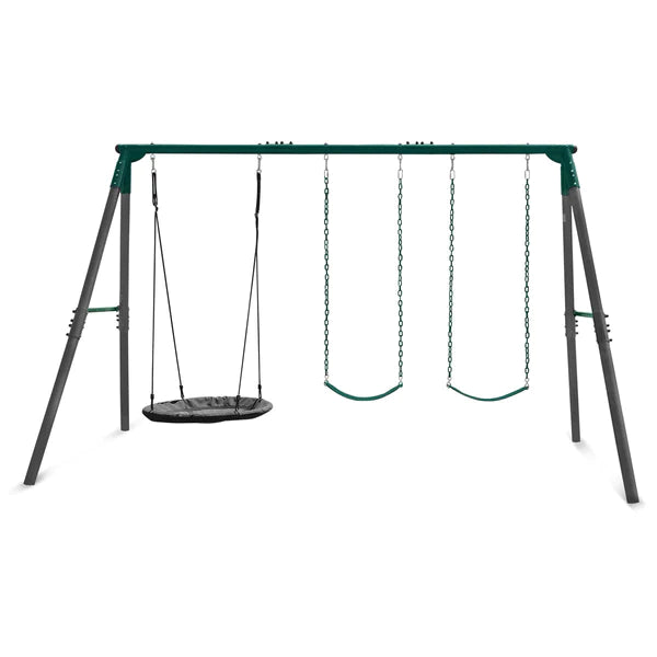 Titan Steel Double Swing Set with Nest Swing - Lifespan Kids – Happy ...