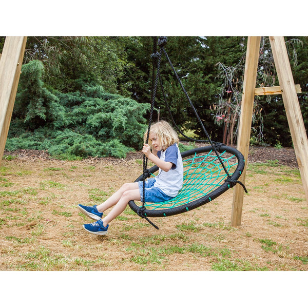 Oakley Wooden Swing Set with 1m Spidey Web Nest Swing - Lifespan Kids ...