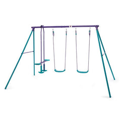 Buy 2 in 1 Swing Set - Purple/Teal